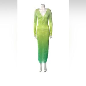 Self-Portrait Ombre Crystal Gown